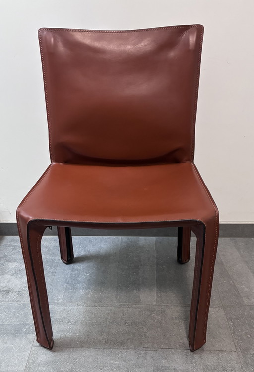 Cassina By Mario Bellini Leather Dining Chairs, 6 Pieces