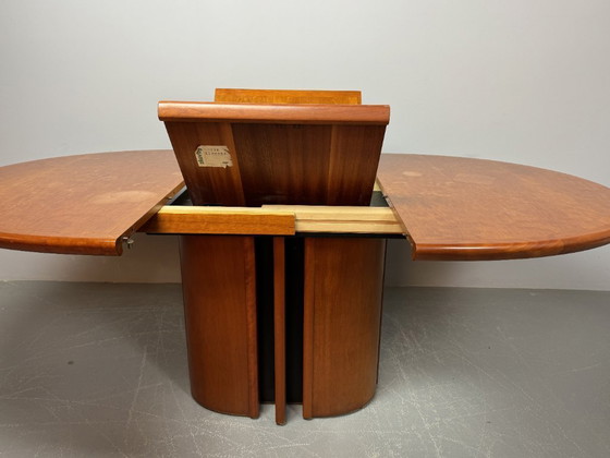 Image 1 of Skovby oval extendable dining table in Scandinavian design from the mid-20th century, Denmark, 1960s.