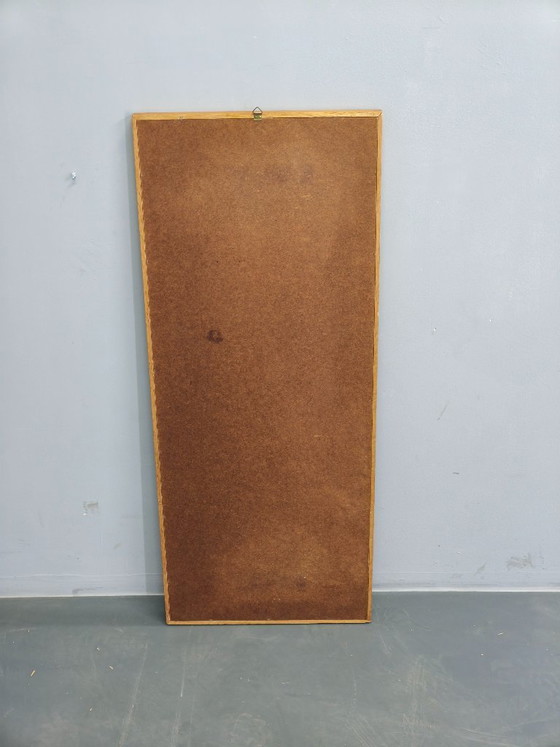 Image 1 of Espejo de pared danés de roble de mediados de siglo, década de 1960.