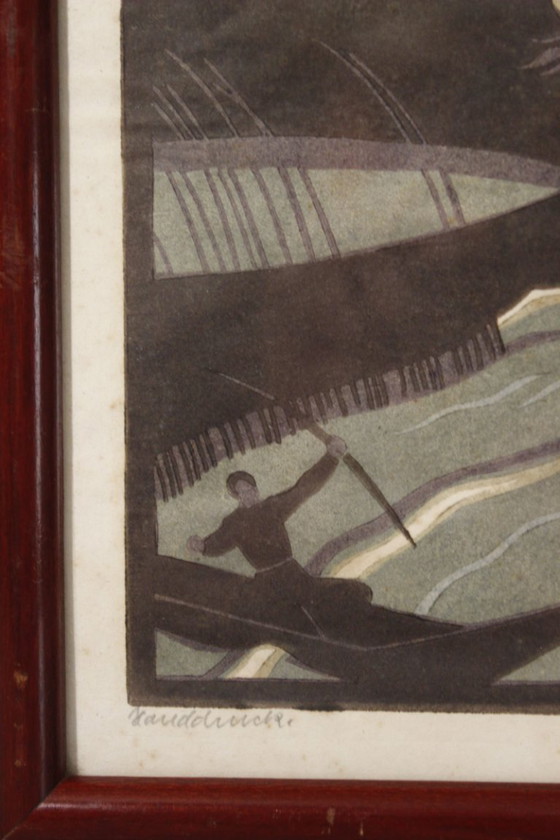 Image 1 of Norbertine Bresslern-Roth (1891-1978) "Der Schwan" 1927 Impression au bloc signé