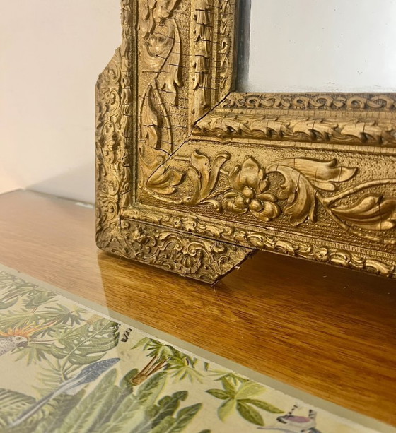 Image 1 of Antieke Franse kuifspiegel 85x58cm