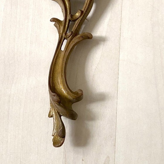 Image 1 of Paar bronzene Wandleuchten im Stil Louis XV