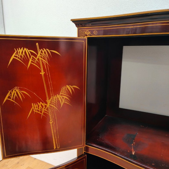 Image 1 of Vintage Chinese bridal cabinet sideboard Chinoiserie cabinet