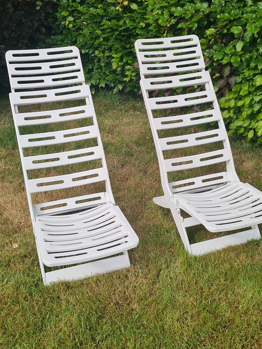 2 Fanini Fain Ascoli Piceno Maratea Strandstoelen Jaren 70 Italië