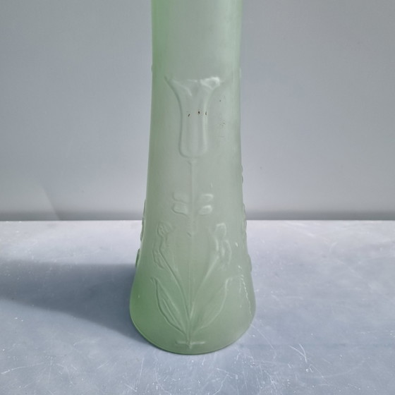 Image 1 of Josef Rindskopf frosted Pepita Vase Art Nouveau 