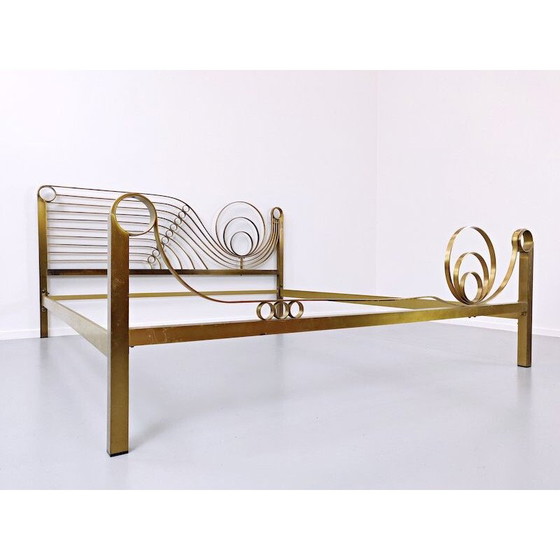 Image 1 of Vintage brass bed by Luciano Frigerio 1970