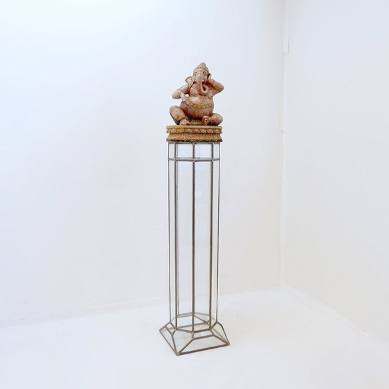 Image 1 of Colonne Art Déco en verre et zinc