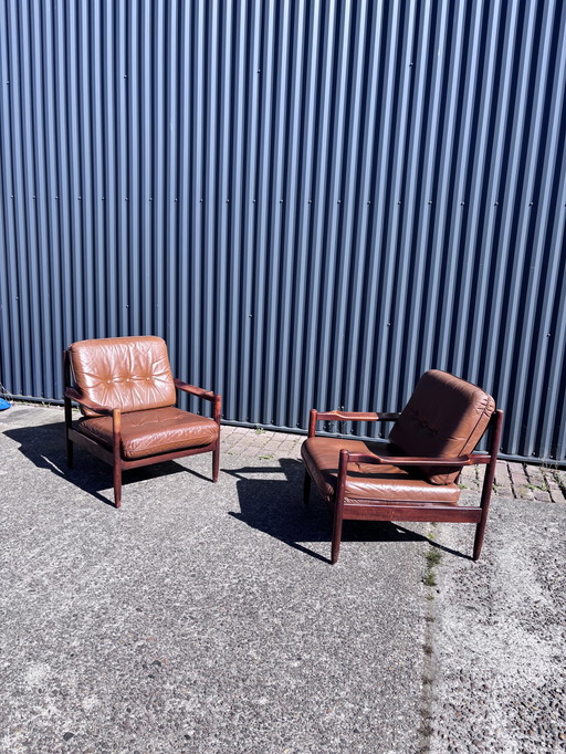 2 x Fauteuil Vintage Easy Chair Fauteuil