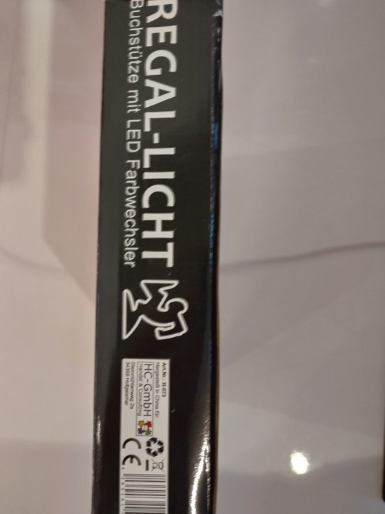 Image 1 of Keith Haring La Linea Lamp Osvaldo Cavandoli Silver (New in original packaging)