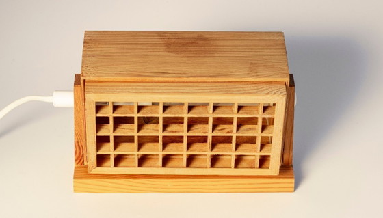 Image 1 of Lámpara de pared de madera de pino - Suecia, década de 1970