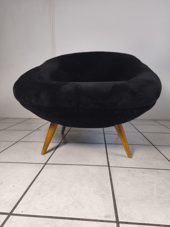 Zeldzame Oscar Niemeyer Fauteuil jaren 50 Braziliaans Design – Velvet, Wood (photo 9 of 10)