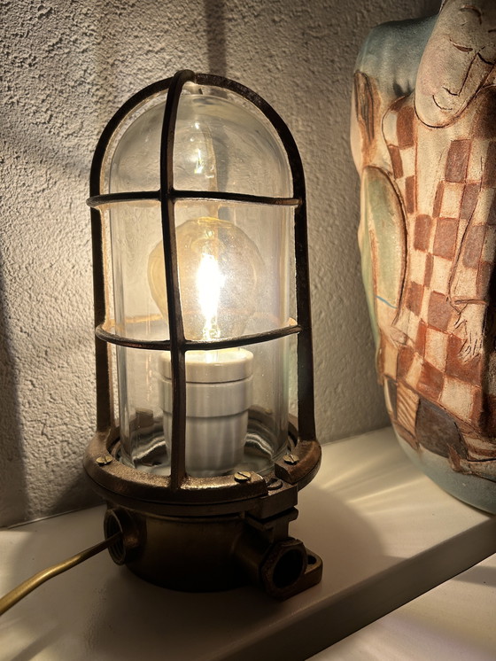 Image 1 of Industry Retro Vintage Cage Lamp Ship Lamp