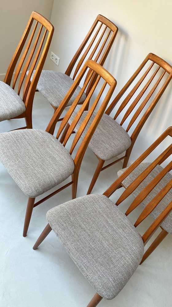 Image 1 of Six Vintage Wooden Dining Chairs Danish From Koefoed Hornslet