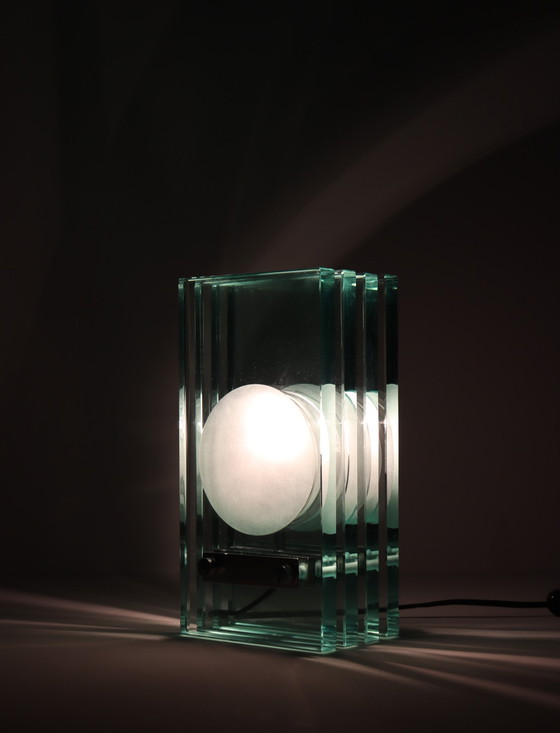 Image 1 of Set of 2 table lamps/glass objects by Giorgio Reggiori for Gallotti & Radice, 1960s, Italy