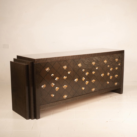 Image 1 of Credenza "Chiaro Di Luna" Di Luciano Frigerio Per Frigerio Di Desio