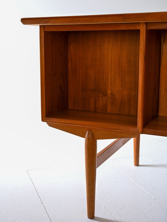 Image 1 of 1960s Scandinavian Teak Desk with Drawers