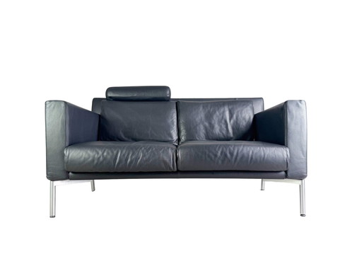 Original Walter Knoll Design Sofa Couch Jason 390 Leather Black
