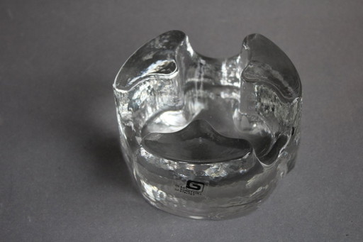 Porte-bougie chauffe-plat, chauffe-théière, verre, rond, art du verre