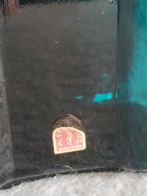 Image 1 of Alstrom Zweden fles, petrolblauw midden jaren 50 gemerkt