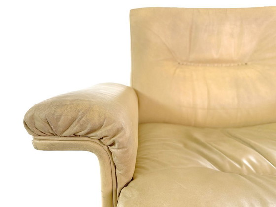 Image 1 of Poltrona vintage De Sede DS-35 in pelle anilina color crema – design svizzero anni '70