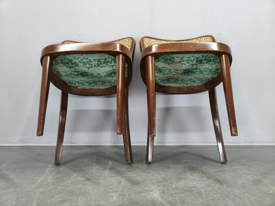 Image 1 of Set di 4 sedie da pranzo Thonet, Cecoslovacchia, anni '40