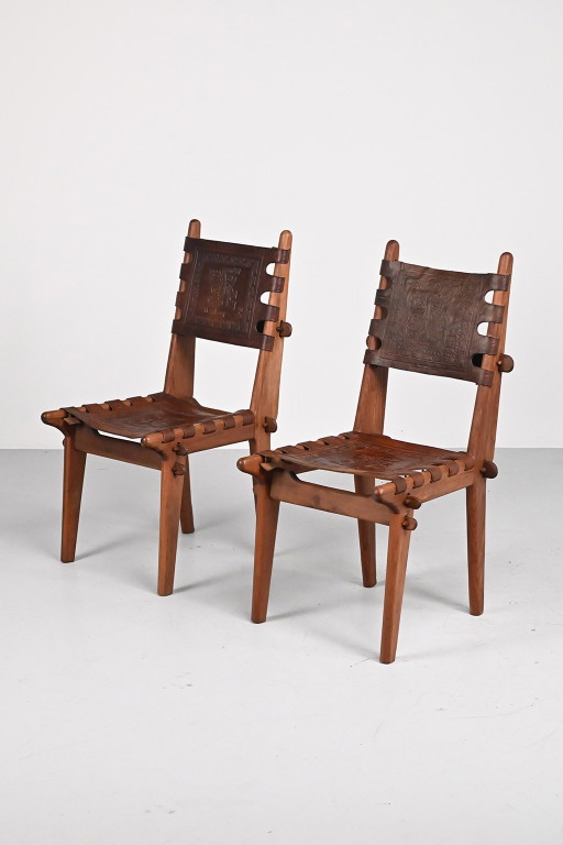 Pair of Brutalist Angel Pazmino chairs