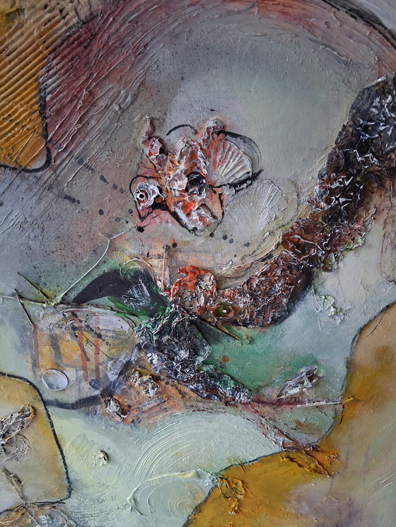 Image 1 of The eye that looks inside me,abstract,mixed techniek