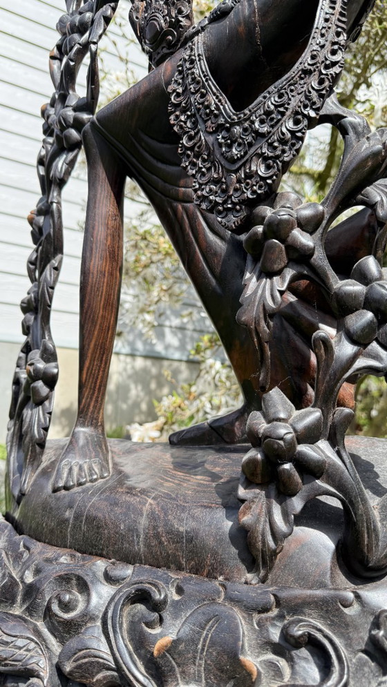 Image 1 of Monumental Balinese Coromandel Statue – 137 cm – Pita Maha Style