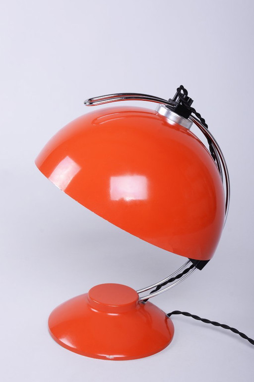Original Mid-Century Tischlampe, verchromter Stahl, Lack, Tschechisch, 1970er Jahre