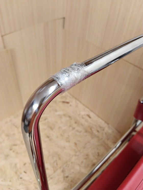 Image 1 of KNOLL Studio Set van 2 WASSILY B3 fauteuils (NIEUW) in rood leer