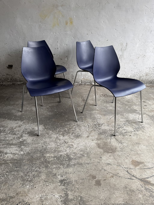 Set of 4 Maui Chairs by Kartell – Designed by Vico Magistretti