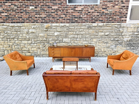 Image 1 of Borge Mogensen Frederica Fauteuil en cuir Vintage 60s 70s Loft Sudio