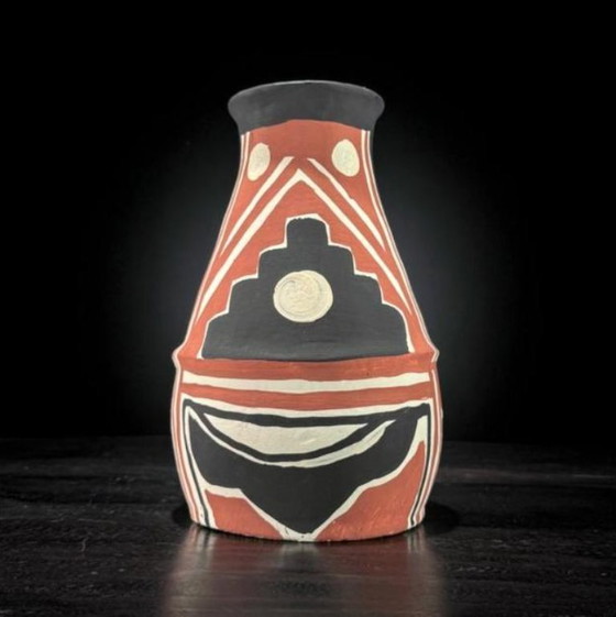 Vaso in terracotta dipinto a mano, Indonesia, 24 cm – Vasi, Ceramica (photo 2 of 5)