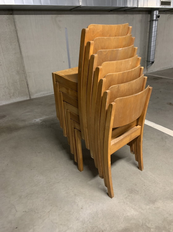 Image 1 of 7 chaises empilables Stako. 1942 - 1966 Denver - Pays-Bas.