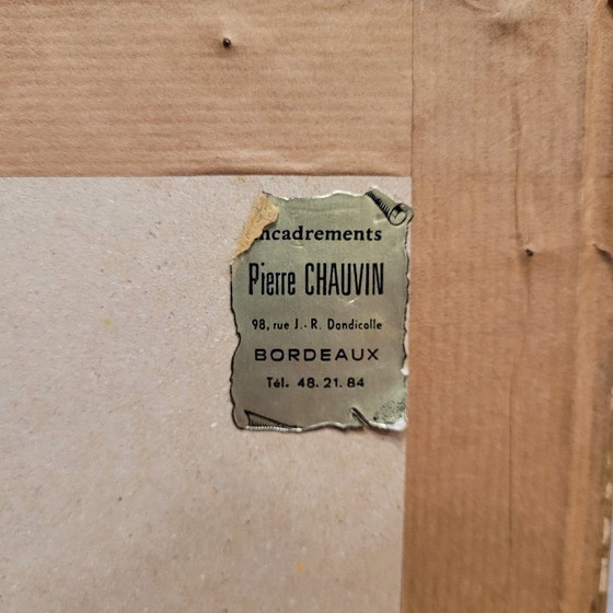 Image 1 of Disegno su carta "Ritratto femminile con margherita", firmato Boiscel, Art Nouveau, circa 1900 - Francia