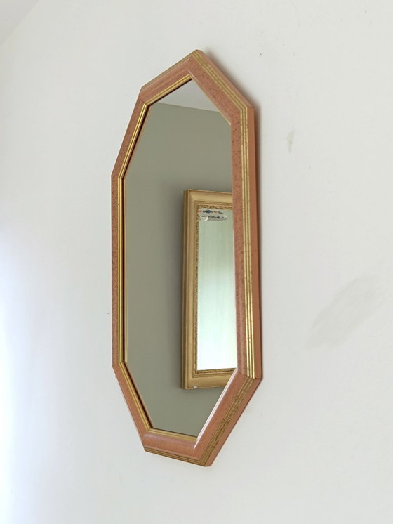 Image 1 of Achthoekige spiegel uit de jaren 70