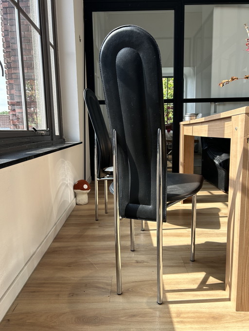 4x chaises style années 80