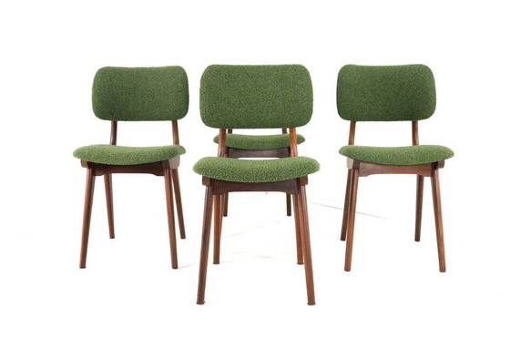 Image 1 of Set di 4 sedie da pranzo imbottite vintage