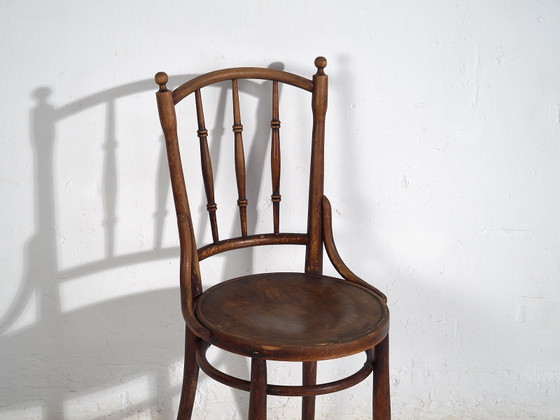 Antique Thonet bentwood chairs (c.1920). Set of 4 pieces #14 – Dining chairs (photo 34 of 40)