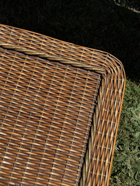 Geflochtener Rattan-Couchtisch - 1970er Jahre – Couchtische, Korbgeflecht, Vintage (photo 10 of 13)