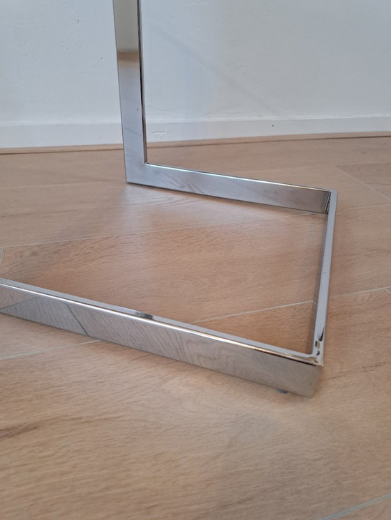 Image 1 of Gebra, bijzettafel, glas, metaal, design, vintage