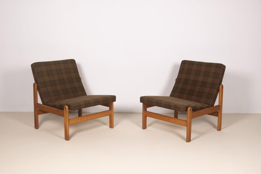 2X chaises longues Jørgen Bækmark Modèle J84, 1971 Fdb, Danemark