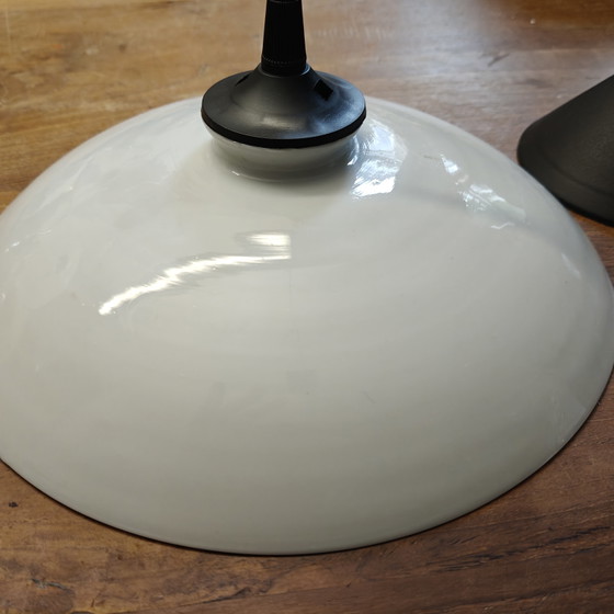 Image 1 of Vintage Opaline Glass Pendant Lamp – Scandinavian Minimalist Style - rewired 