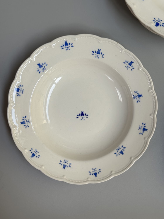 Image 1 of Boch Frères La Louvière, Set di 6 Piatti Fondi Vintage, 1940 circa