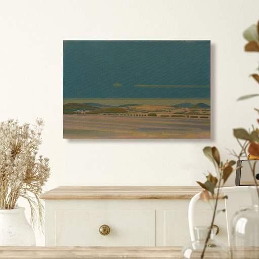 Dipinto unico, Sul Sichelsberg, pezzo unico dipinto a mano, 30 x 20 cm, pittura acrilica su tela