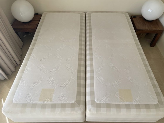 Letto Continentale Autentico Hästens Luxuria (180x210 cm) – Light Olive Check – Letti matrimoniali, Cotone (photo 4 of 5)
