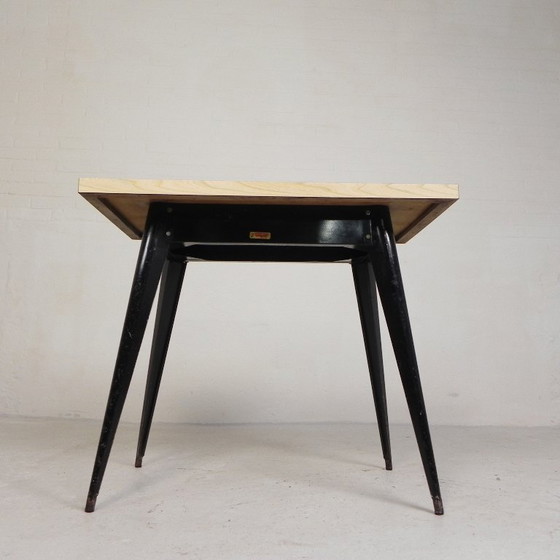 Image 1 of Henri Julien bistro table, Model Tolix T55 with Formica top, 1950s