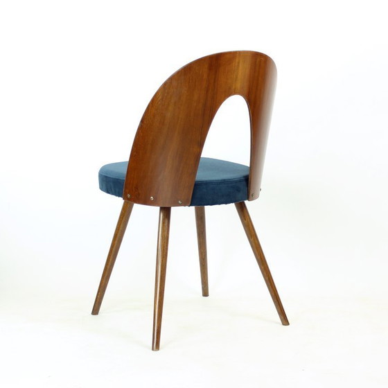Image 1 of Set Of 6 Iconic Tatra Chairs In Walnut & Velvet By šuman, Nabytok Pravenec 1960s