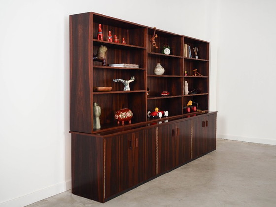 Image 1 of Boekenkast van palissanderhout, Deens ontwerp, jaren 70, gemaakt in Denemarken.