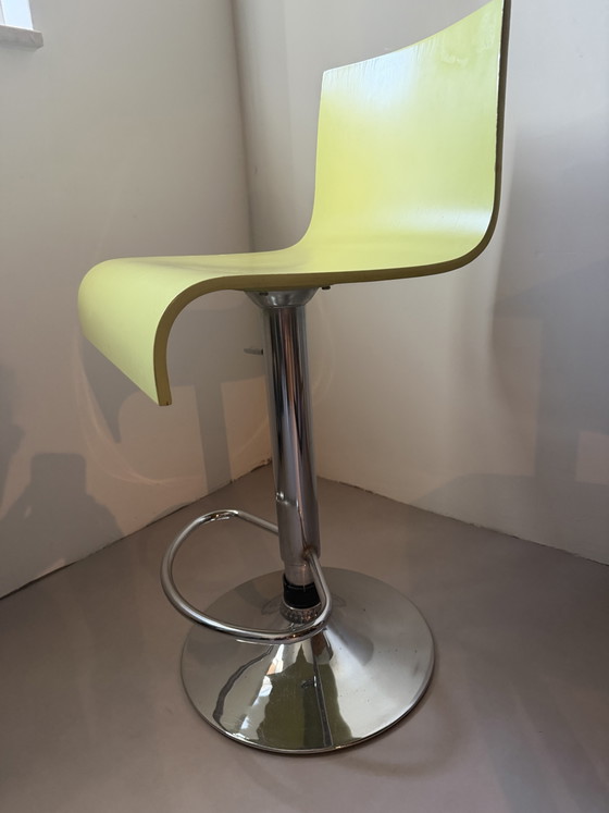 1 Barkruk In Hoogte Verstelbaar – Barkrukken, Metal, Wood (photo 5 of 6)